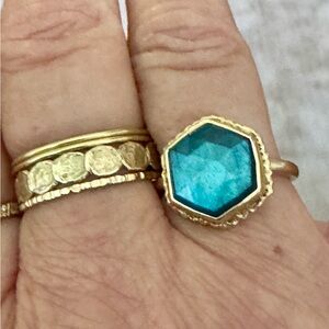 Designer Jamie Joseph 14k Solid Yellow Gold Labradorite Ring